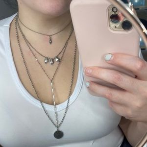 AE Silver multi-chain Necklace